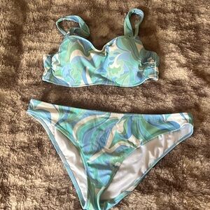 Turquoise blue bikini